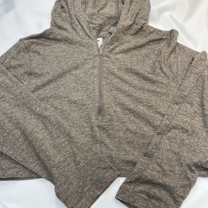 90 degrees by reflex 1/4 zip crop hoodie